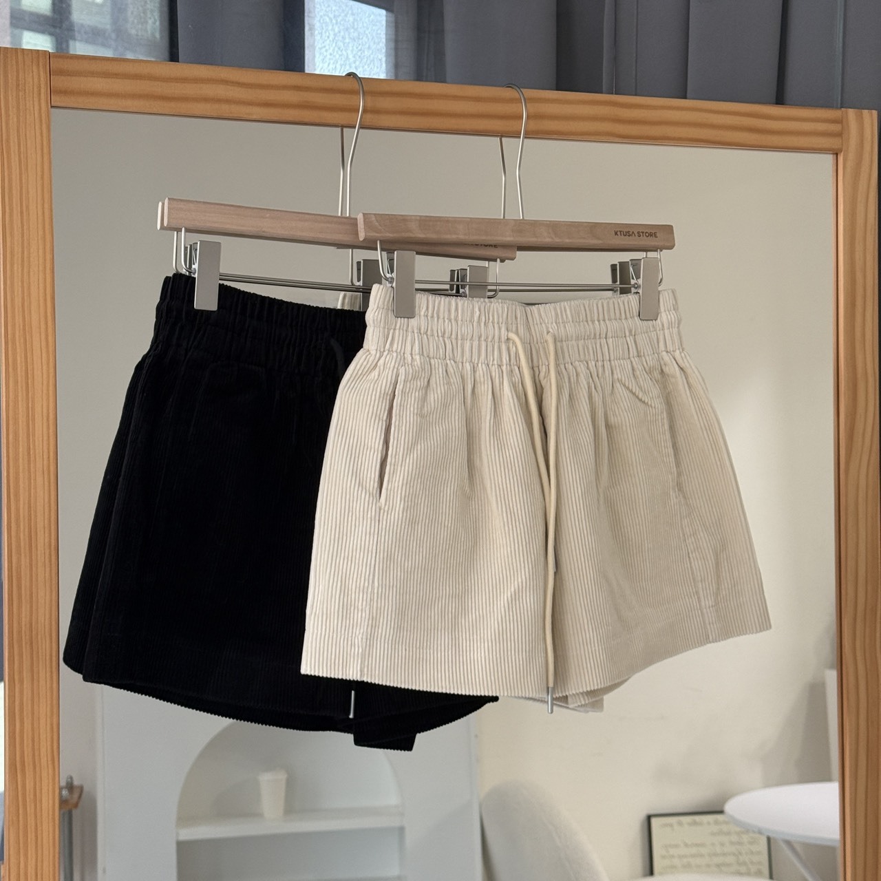 秋冬日常燈芯絨短褲 9556