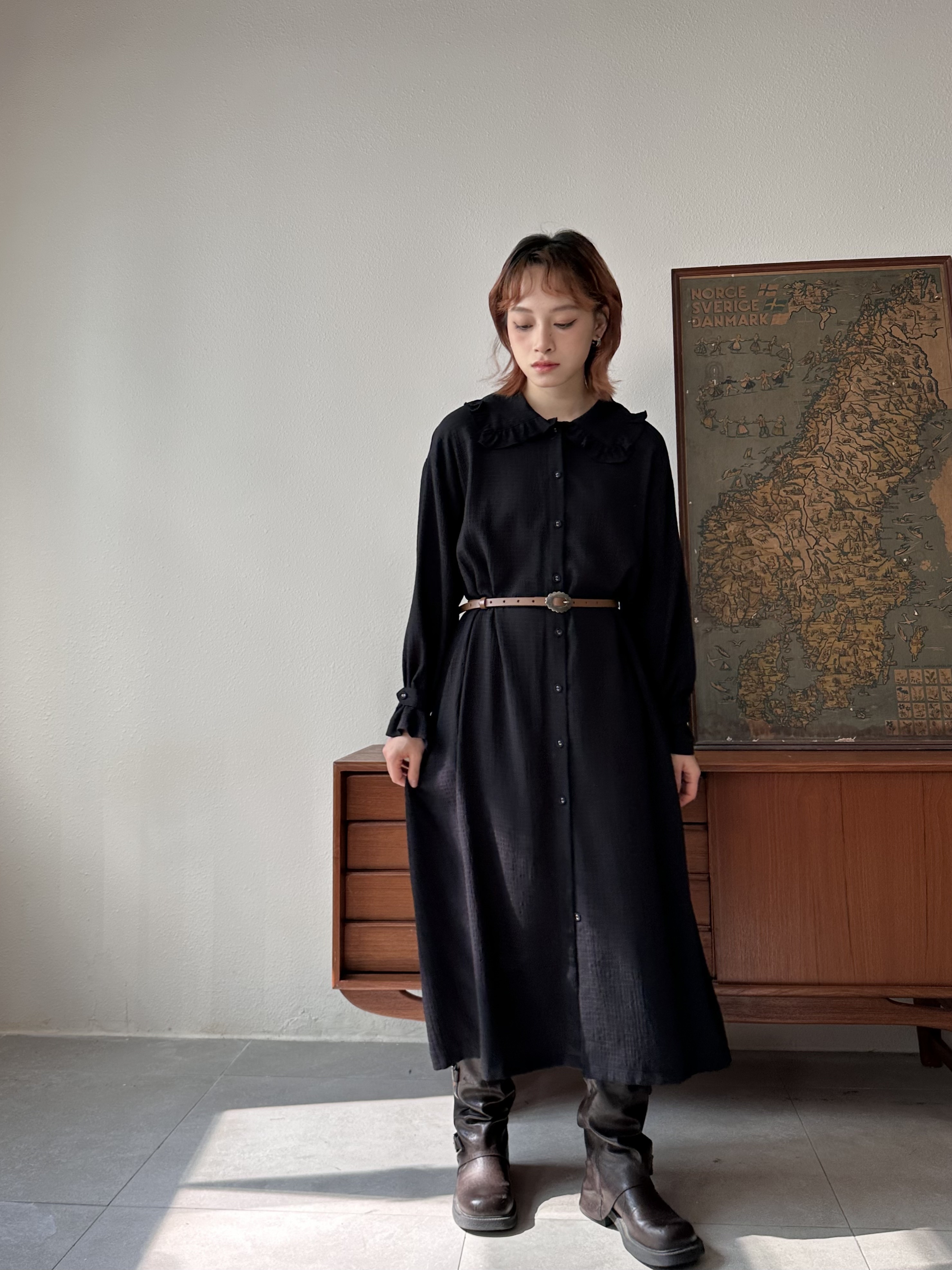 超顯瘦 ！加腰帶就是連身裙 - JK53843