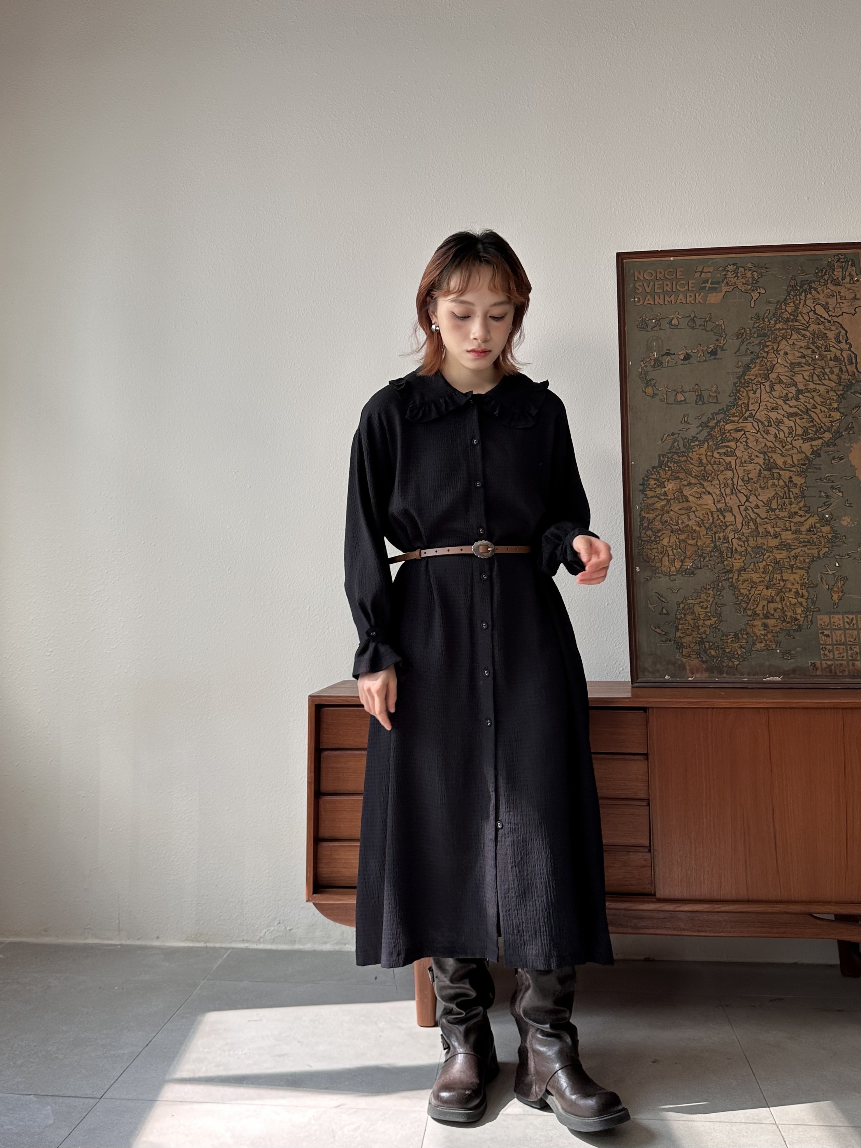 超顯瘦 ！加腰帶就是連身裙 - JK53843