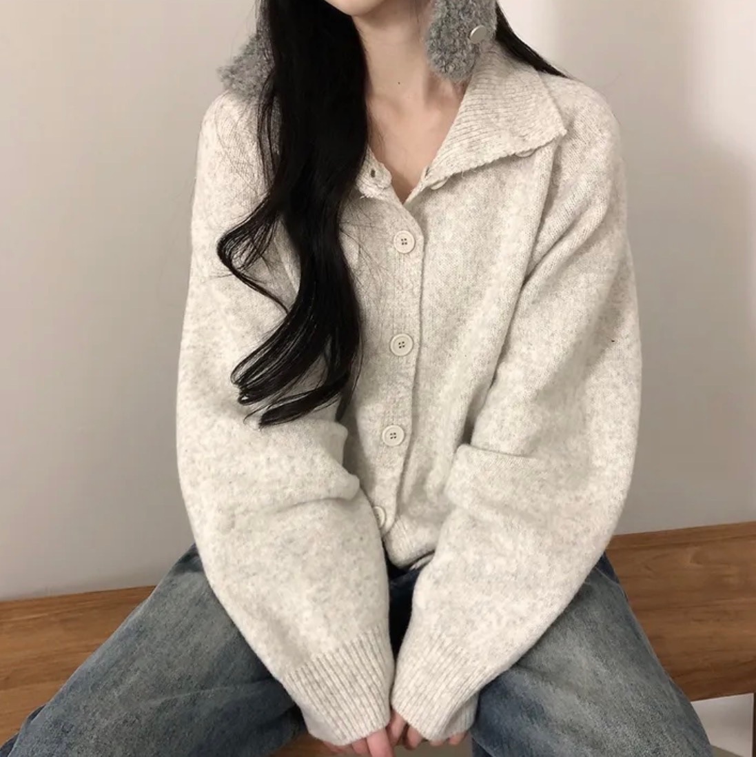 【7/1完額外95折優惠預訂】KR LOOSE-FIT HIGH-NECK WOOL KNIT（5色）