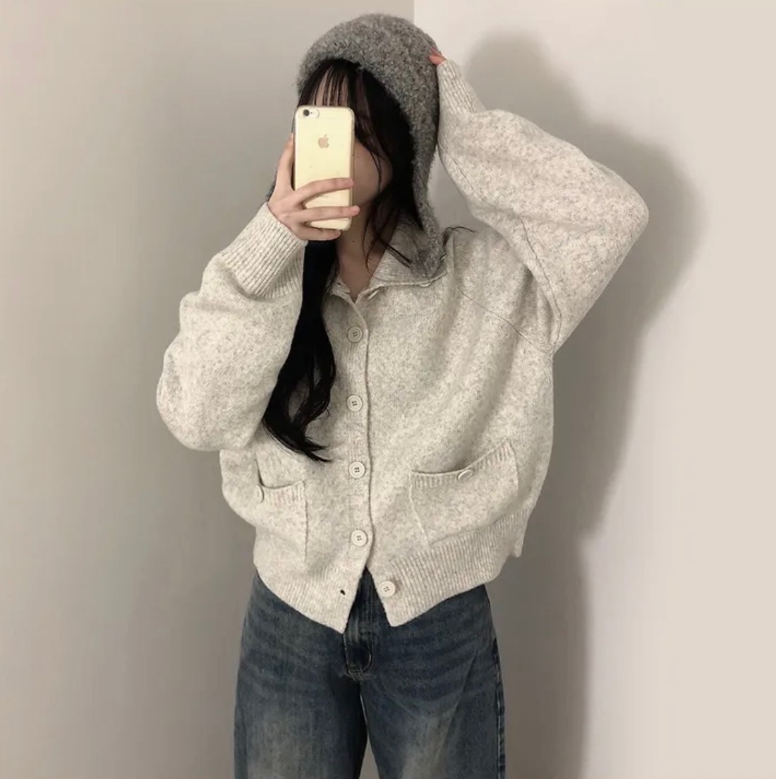 【7/1完額外95折優惠預訂】KR LOOSE-FIT HIGH-NECK WOOL KNIT（5色）