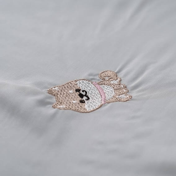 [韓國棉被] 天絲莫代爾・栗米棉填充｜可愛柴犬刺繡 四季被 3色