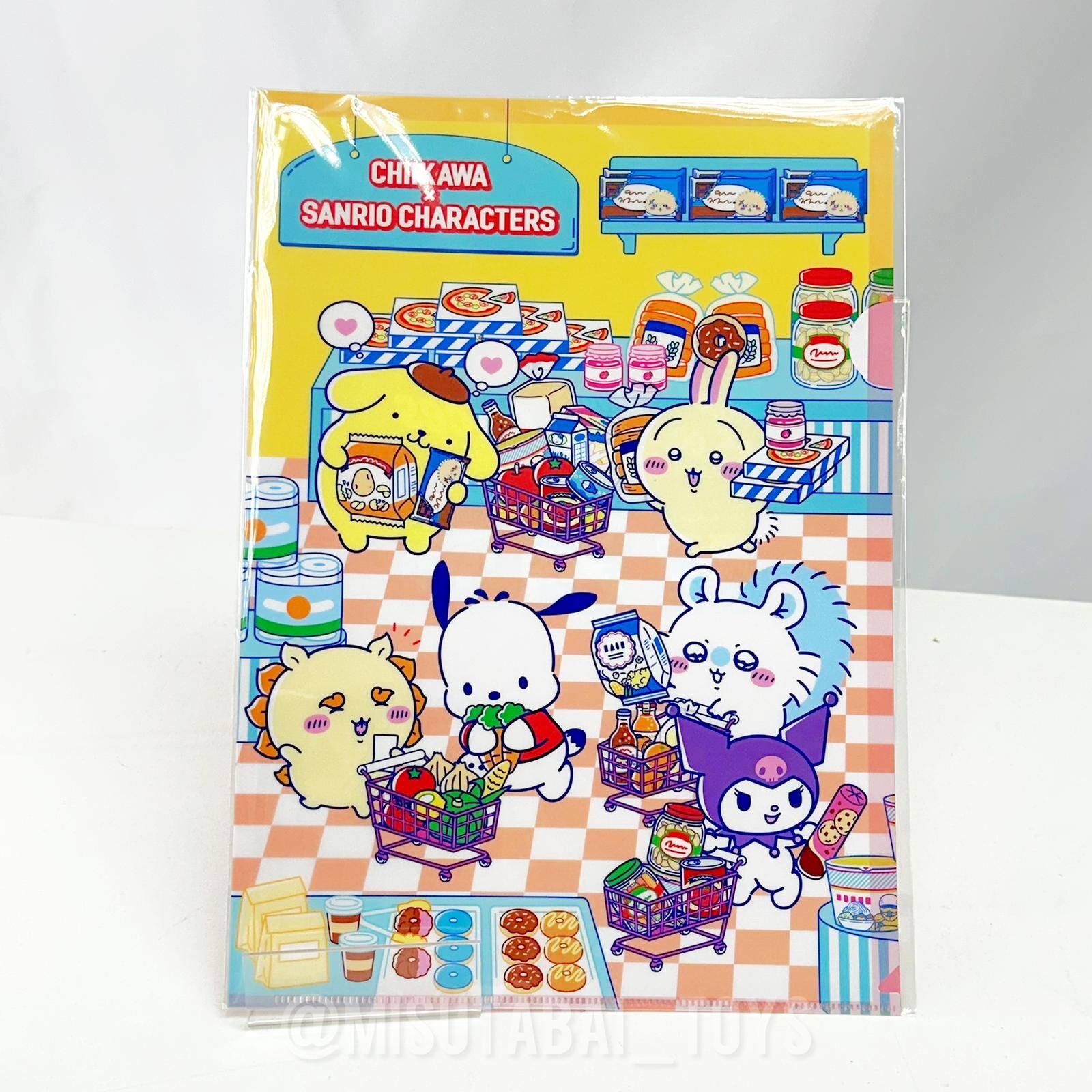Chiikawa x Sanrio Characters Supermarket Clear File (Yellow)