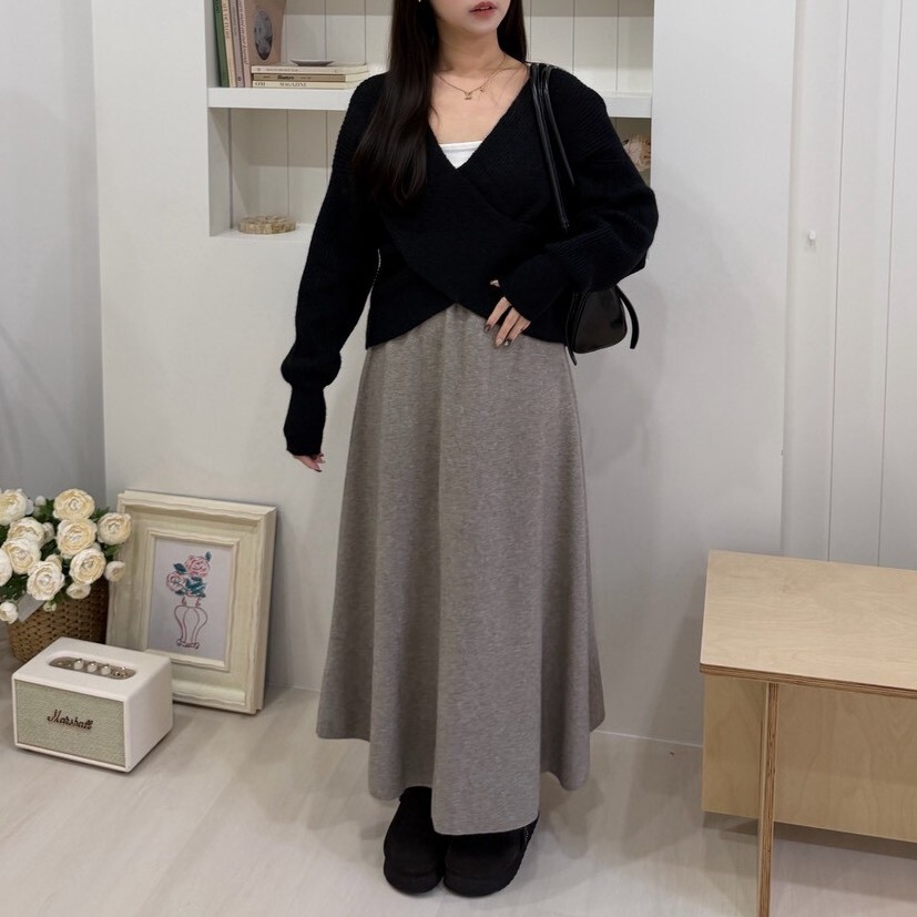 日常偏愛 下傘針織長裙