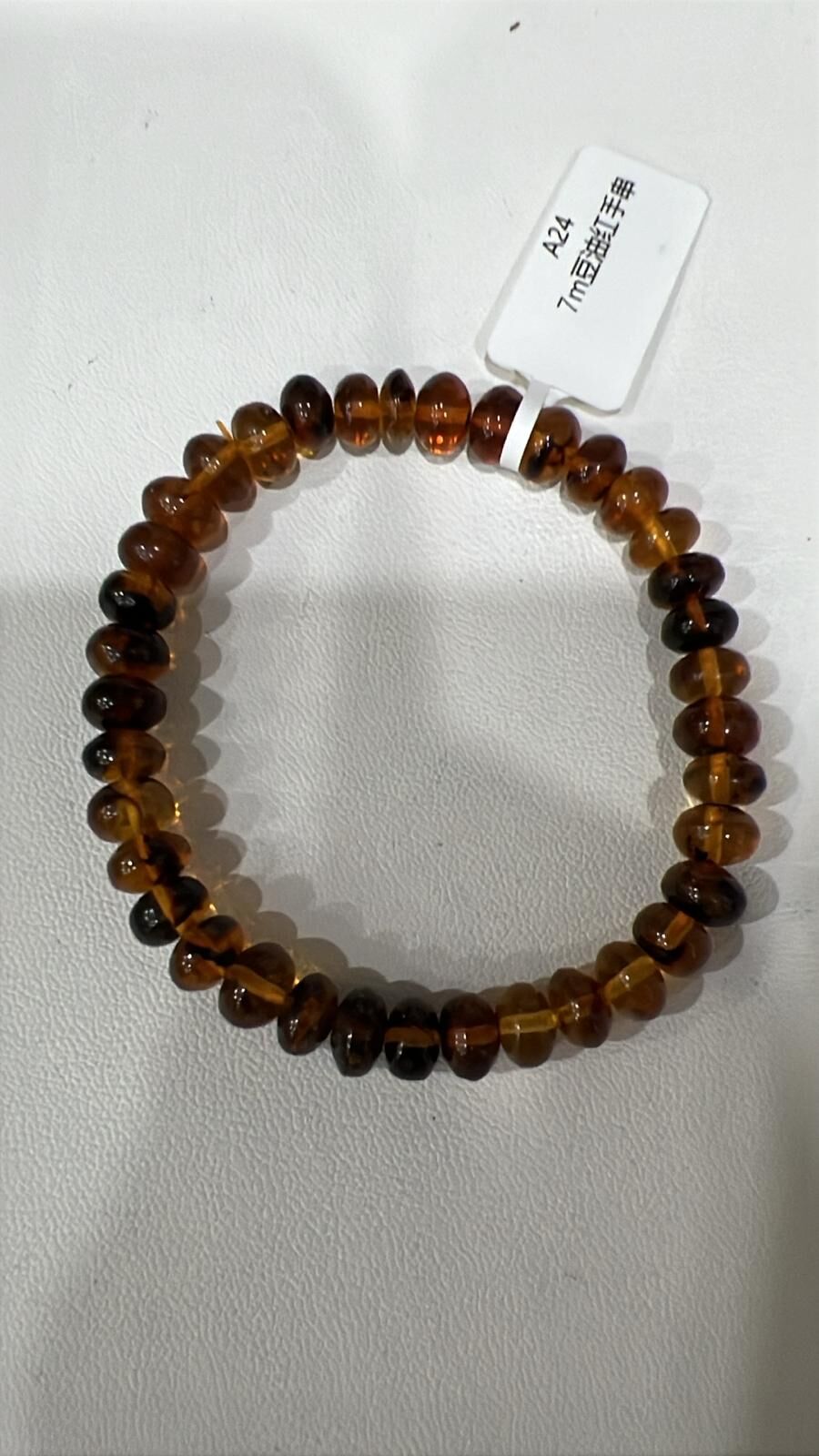 【直播】LL010383 撫順蜜蠟豆油紅手串 7mm (SC-16-4)