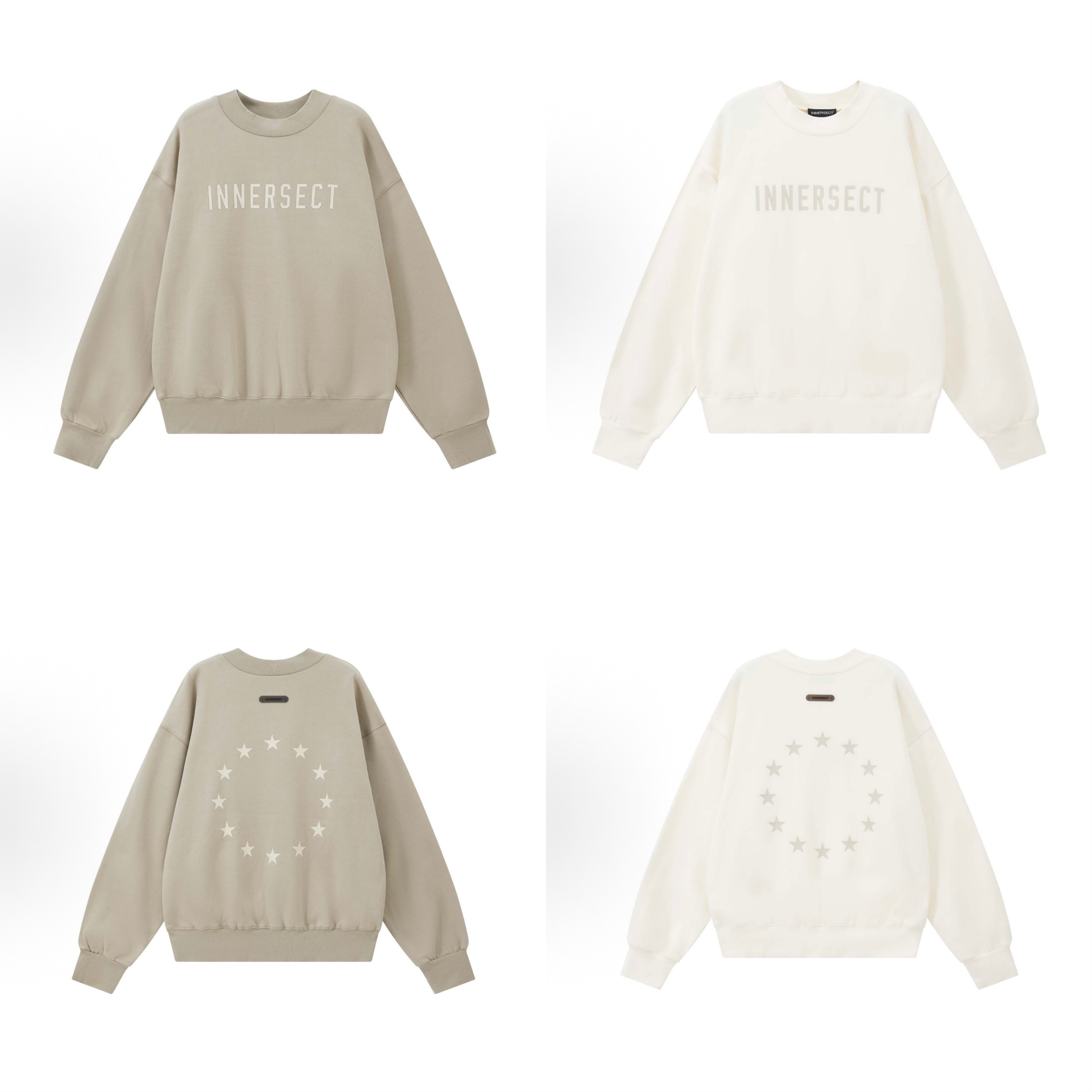 預購1/20抵台 三生萬物 innersect 前字後星星圈 內刷毛 大學Tee INN24FWTHD132