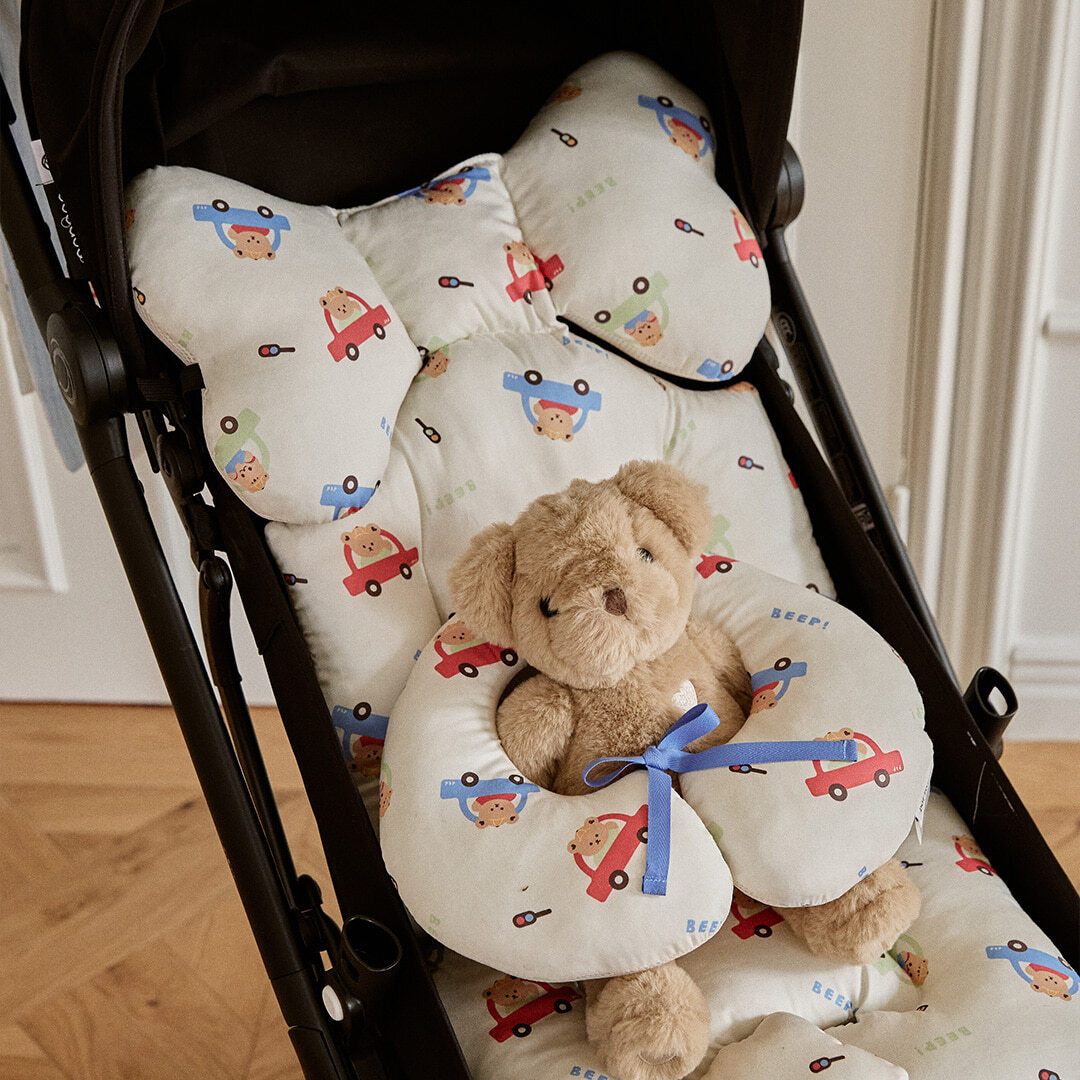 KR DOT TO DOT 嬰兒車車墊/頸墊