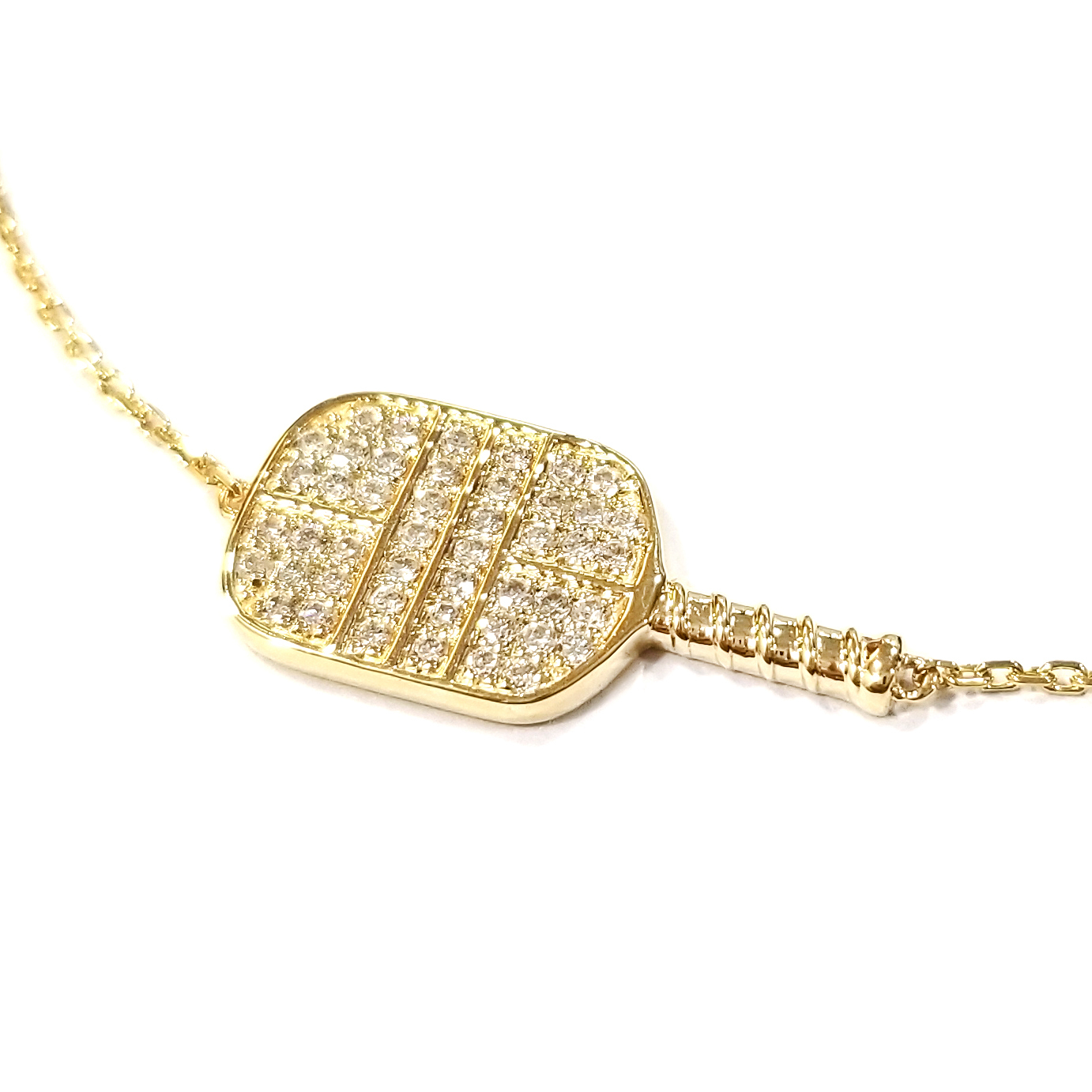 9K黃金 實驗室培育鑽石匹克球手鏈