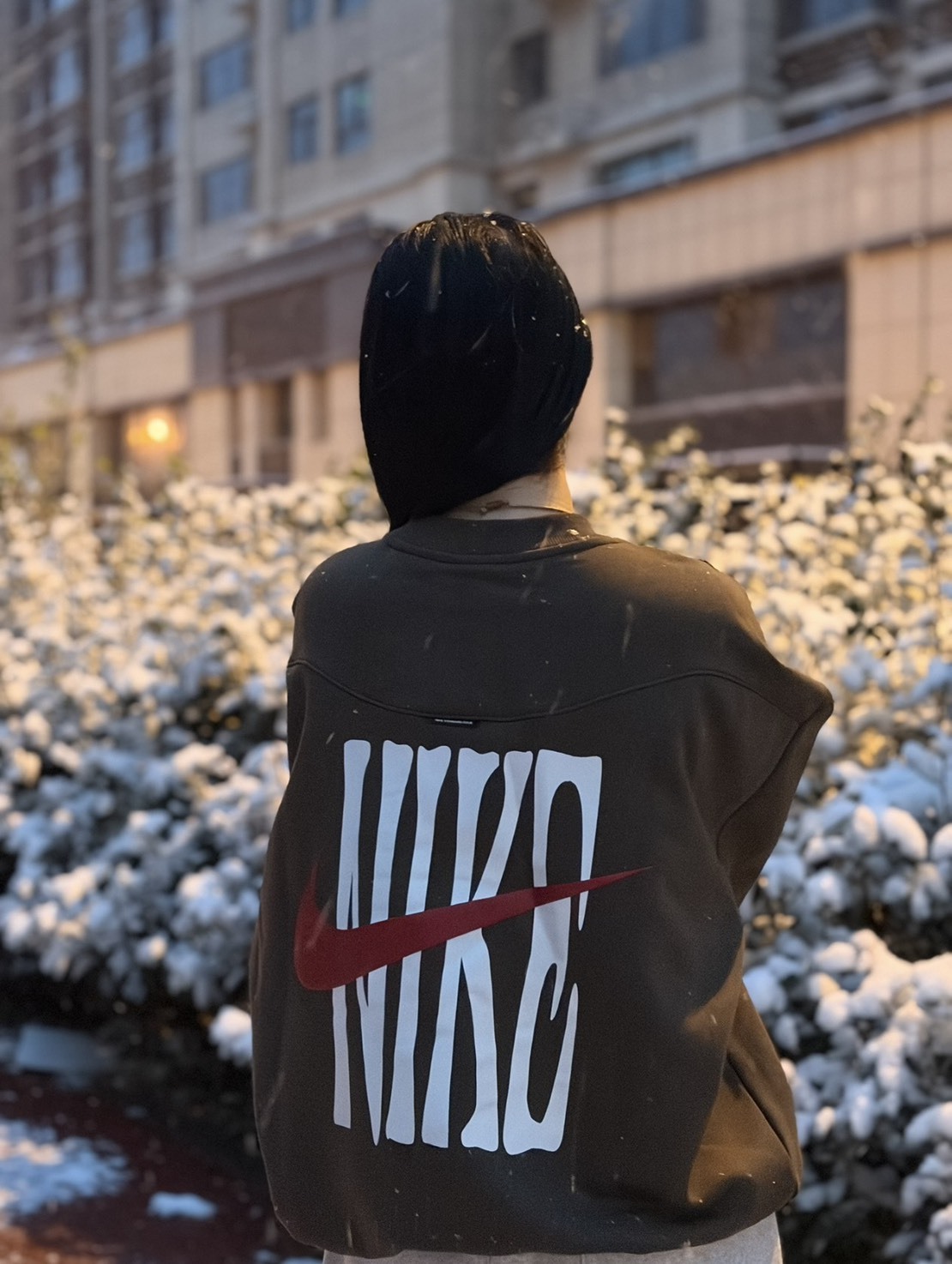 Nike Standard Issue CNY 新年限定 馬年限定 背大LOGO 大勾 大學T  IQ3819米白133咖啡212