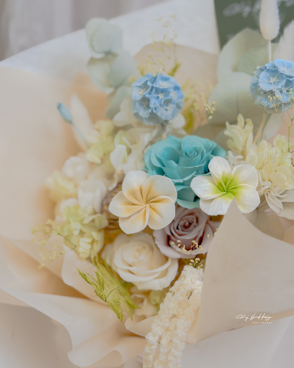 白嶼花序・永生玫瑰花束