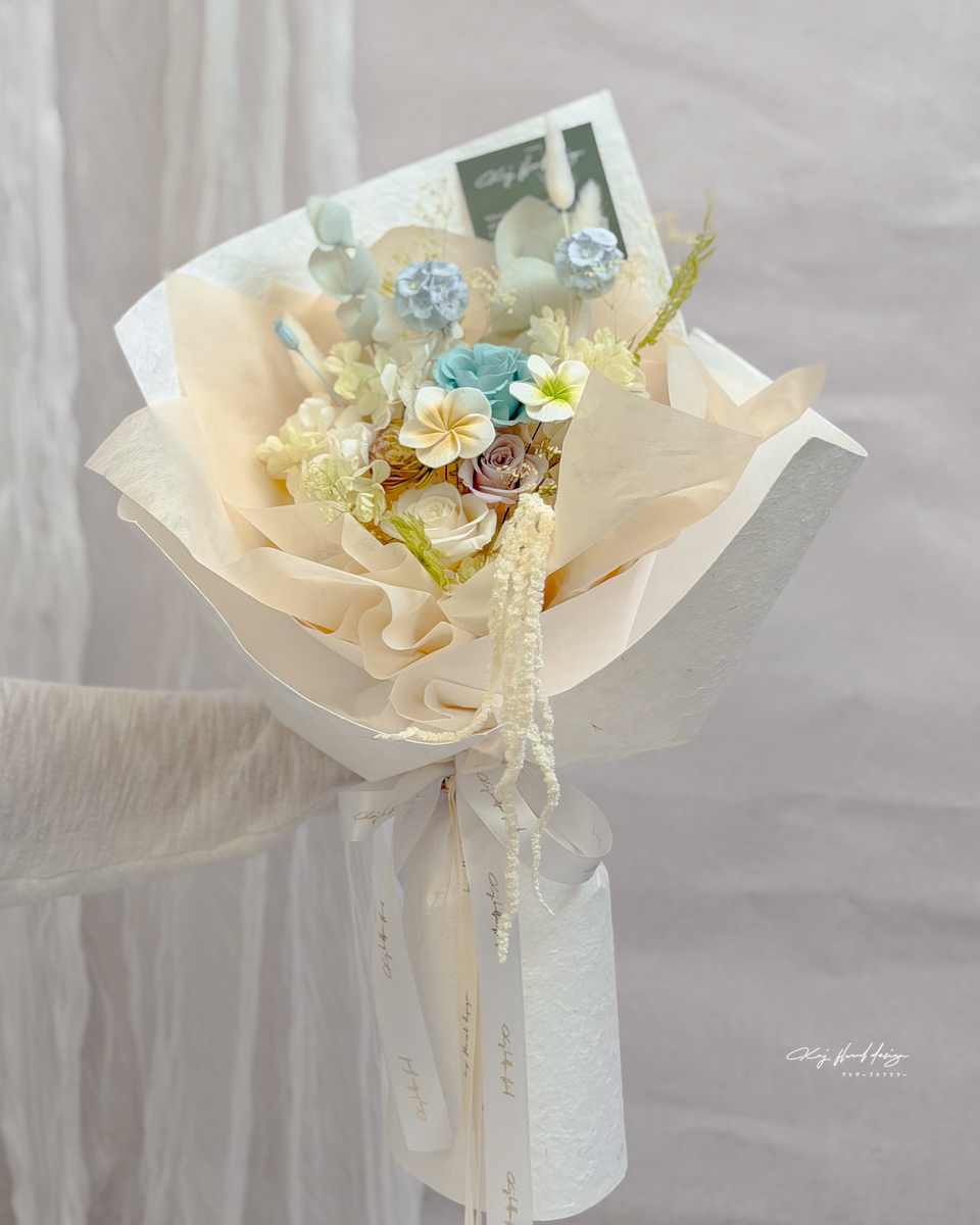 白嶼花序・永生玫瑰花束