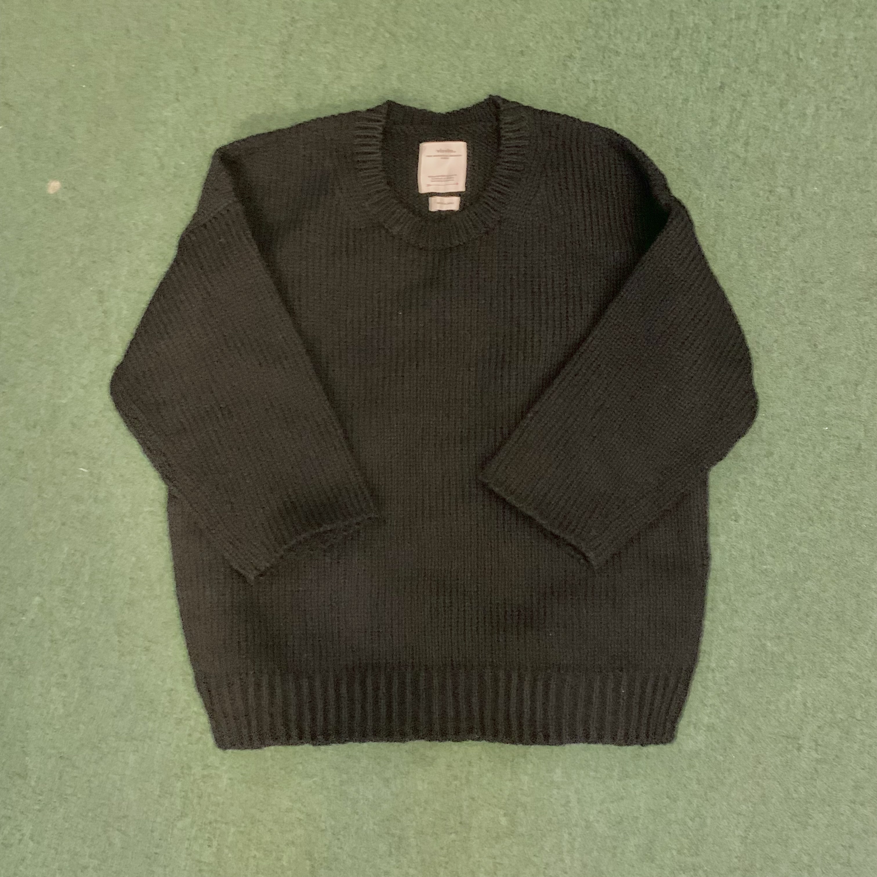 ON SALE: VISVIM JUMBO SB KNIT L/S 3/4 - BLACK SIZE 1 IN STOCK NOW (現貨發售中)