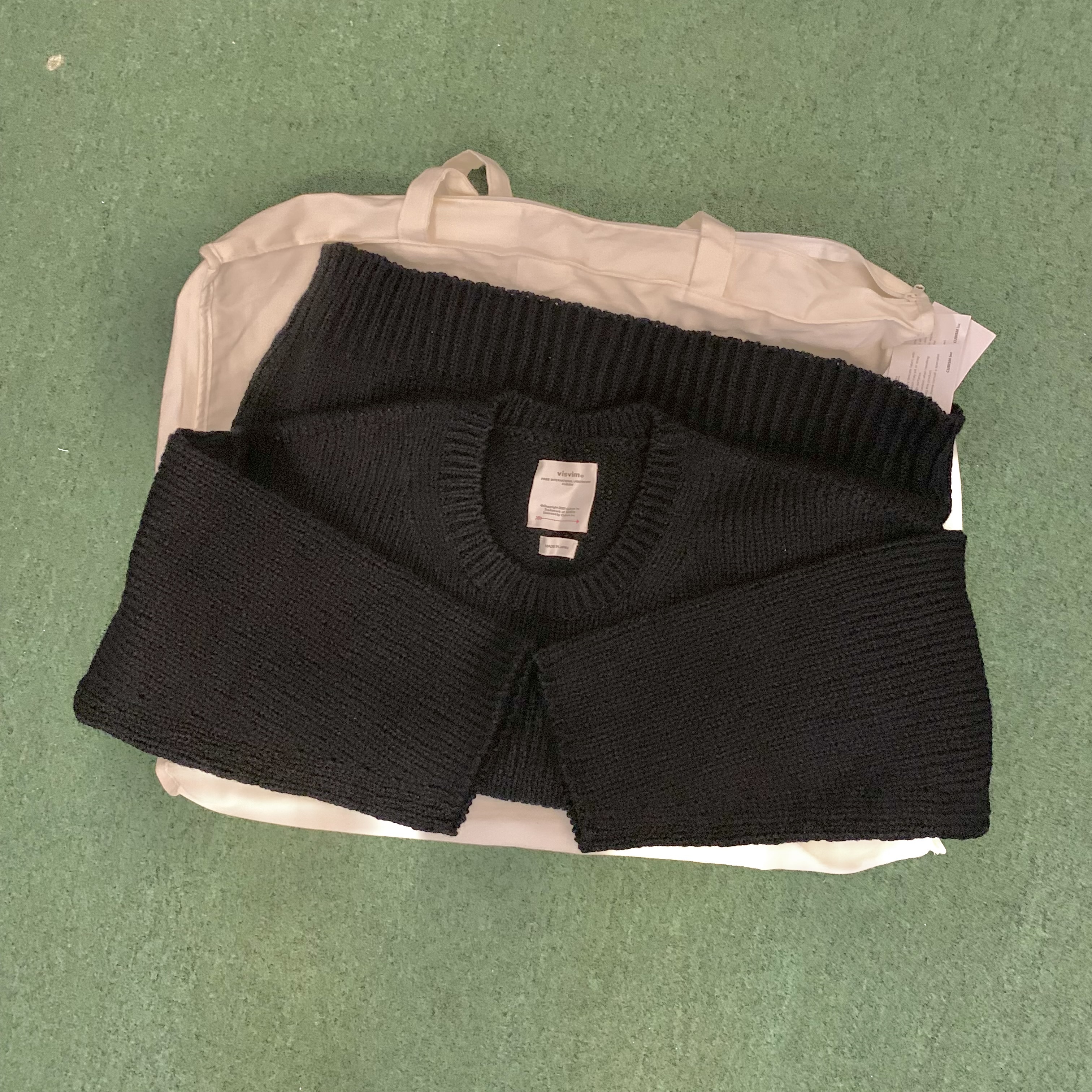 ON SALE: VISVIM JUMBO SB KNIT L/S 3/4 - BLACK SIZE 1 IN STOCK NOW (現貨發售中)