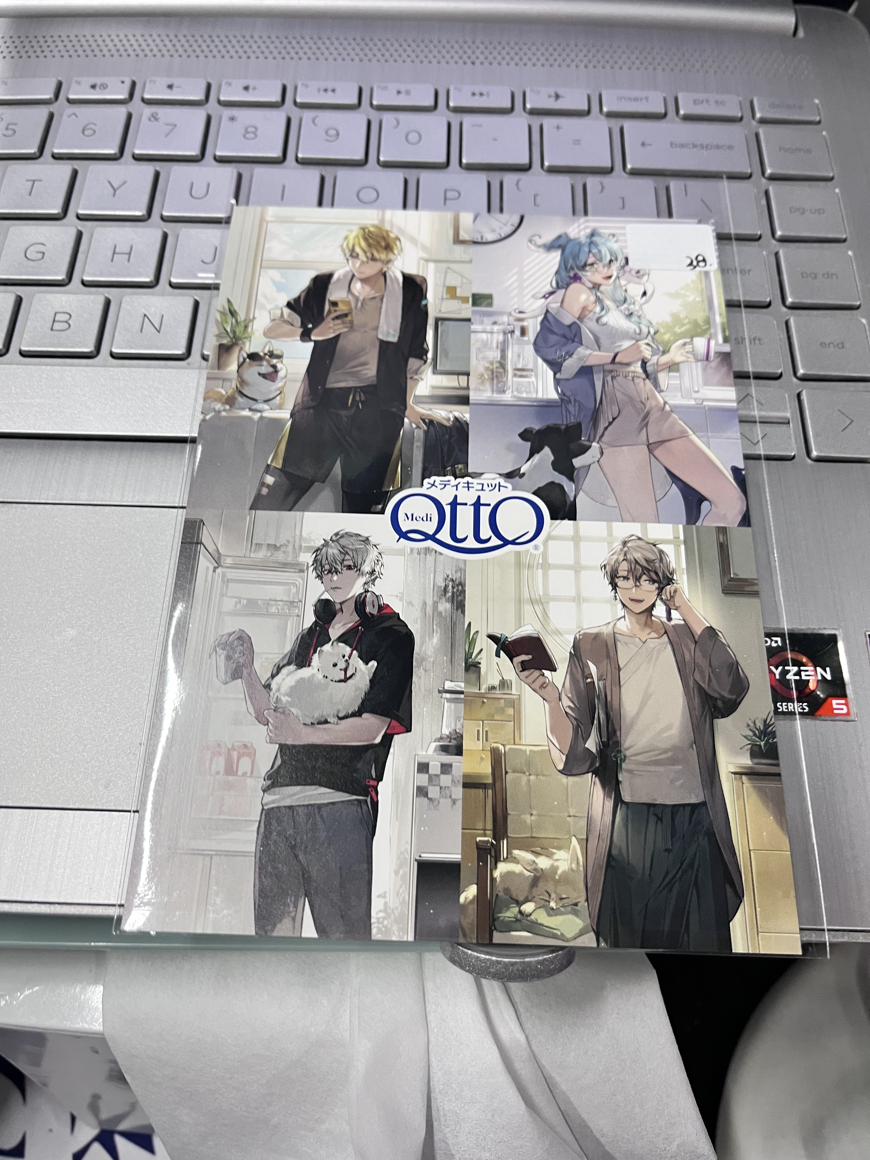 彩虹社 4人 明信片#354