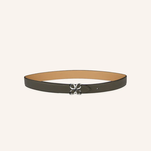 1FL0104-515 [FLEURON] Ceinture Hortensia Argenté 25mm Vert Olive Cookie 70 #CTF02VG0515OLG70 (EU)