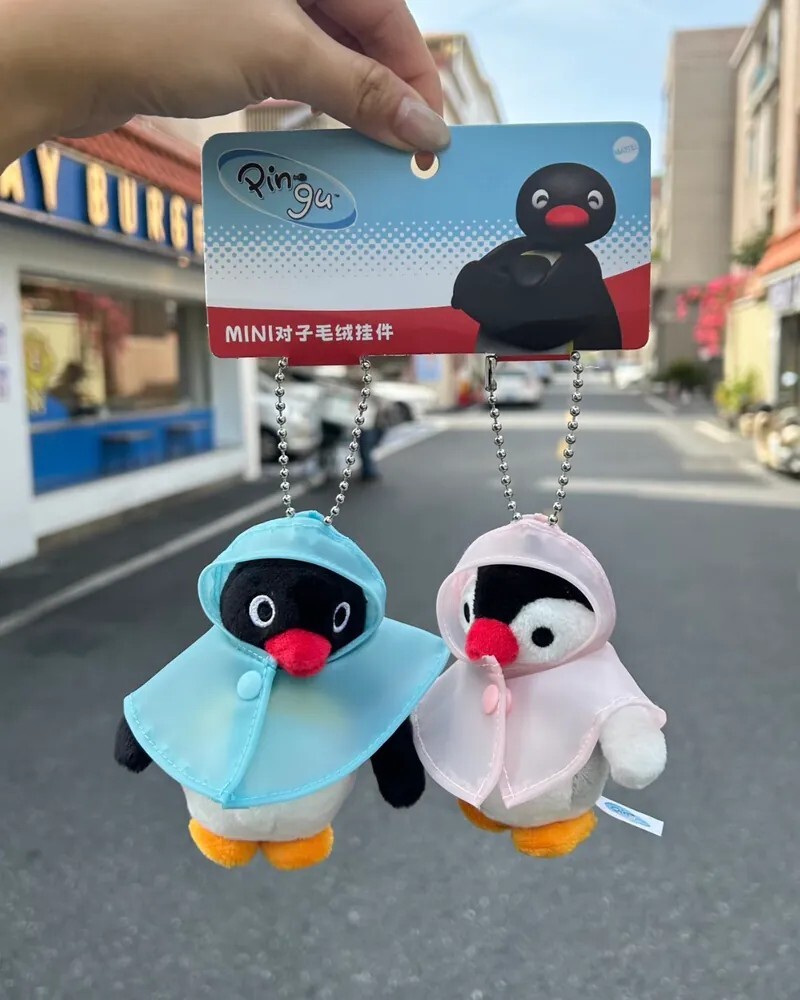 【預購】正版授權 PINGU 情侶 愛心磁吸 毛絨 掛件 吊飾 一對組 三款 一組兩隻