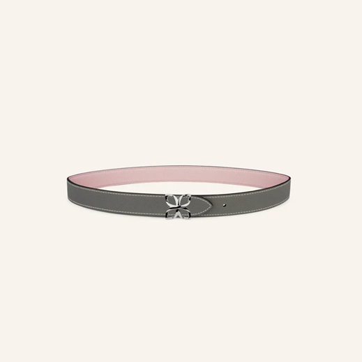 1FL0104-518 [FLEURON] Ceinture Hortensia Argenté 25mm Rose Ballet Gris Ciment 70 #CTF02VG1065BPK70 (EU)