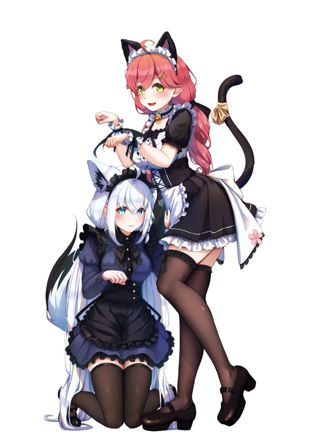 C107「同人代購」[Melonbooks代購」フブみこさん猫耳メイドアクスタ