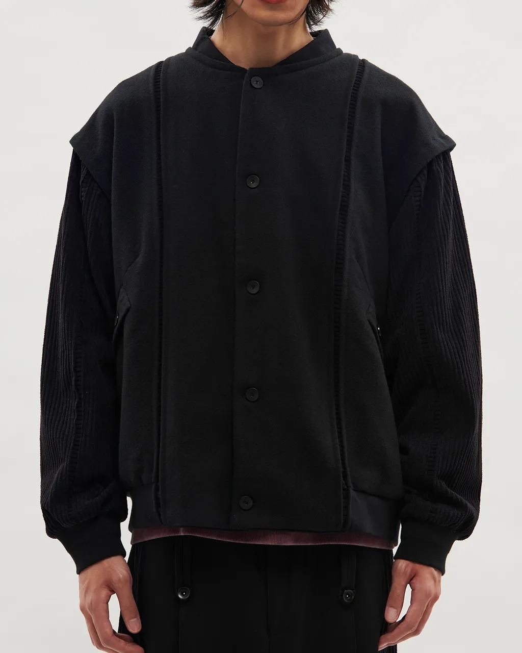 Vacant｜ES0171 - Baseball Jacket (Black)