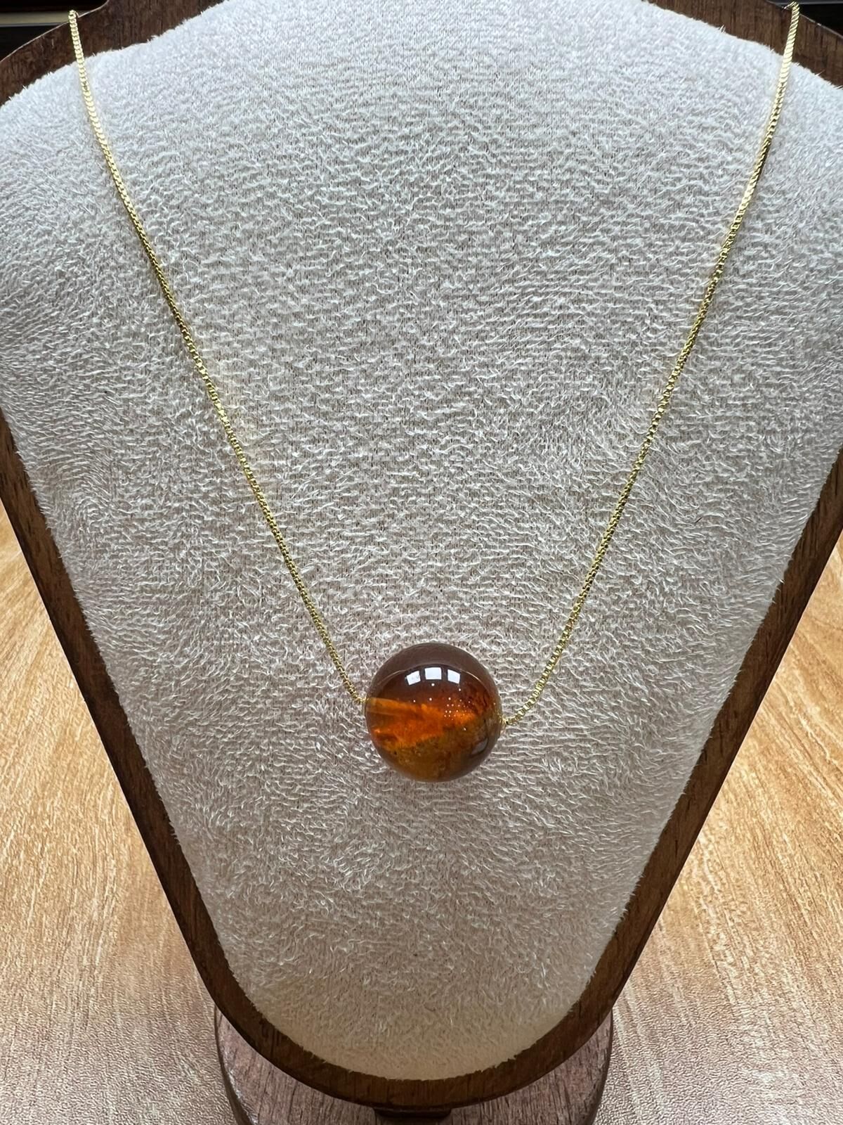 【直播】LL0103161 蜜蠟路路通18K鑲嵌頸鏈 (YM1/000H79)