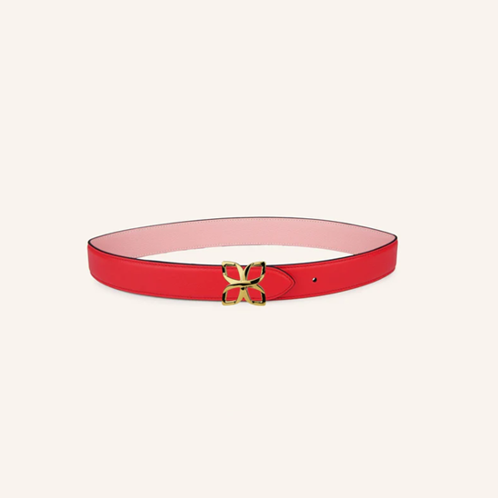 1FL0104-531 [FLEURON] Ceinture Hortensia Doré 33mm Baie de Goji Rose Bonbon 85 #CTF03VL1659GJB85 (EU)