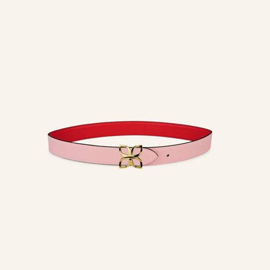 1FL0104-531 [FLEURON] Ceinture Hortensia Doré 33mm Baie de Goji Rose Bonbon 85 #CTF03VL1659GJB85 (EU)