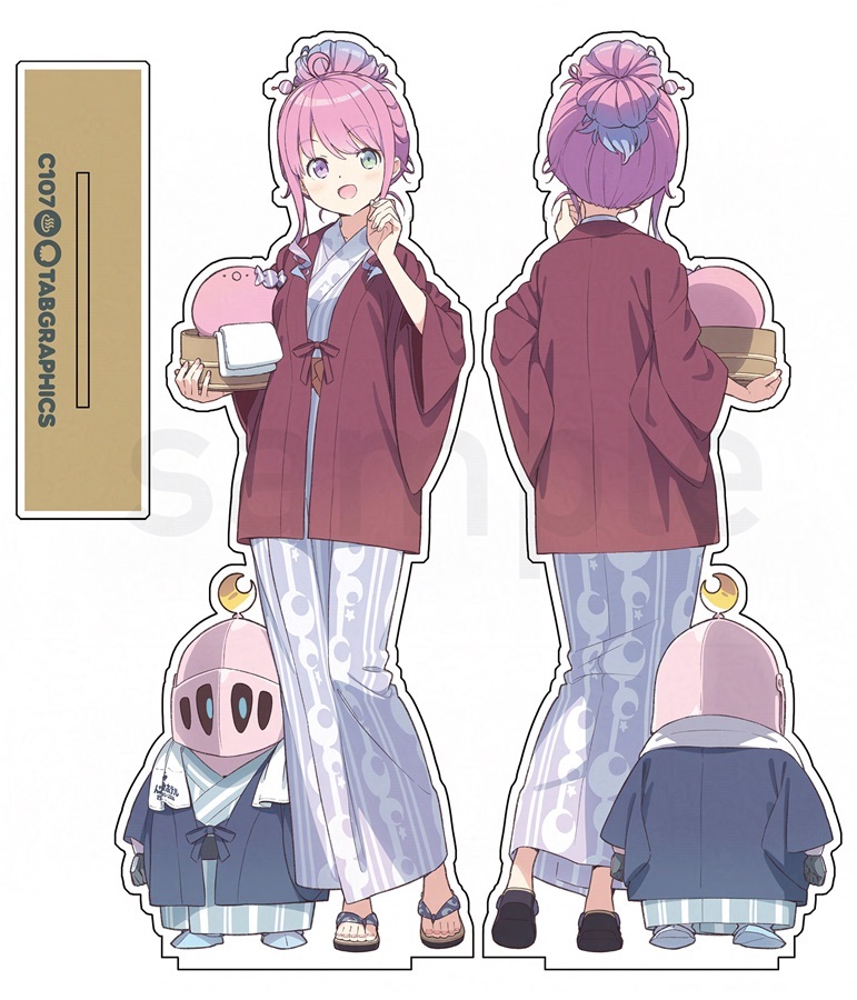 C107「同人代購」[Melonbooks代購」姫森ルーナ　大型両面印刷アクリルスタンド　温泉浴衣姿
