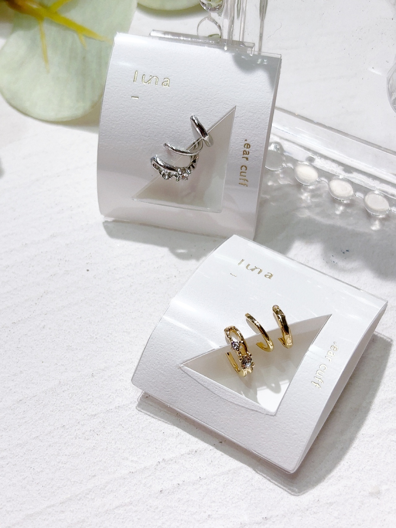 波浪閃石耳骨夾set