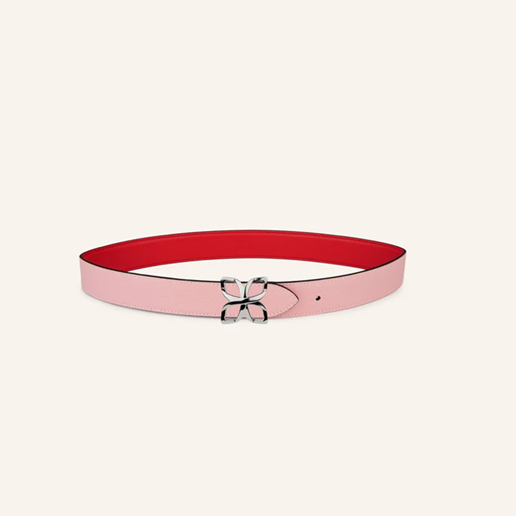 1FL0104-541 [FLEURON] Ceinture Hortensia Argenté 33mm Baie de Goji Rose Bonbon 85 #CTF04VL1659GJB85 (EU)