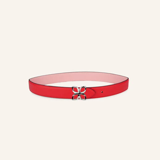1FL0104-541 [FLEURON] Ceinture Hortensia Argenté 33mm Baie de Goji Rose Bonbon 85 #CTF04VL1659GJB85 (EU)