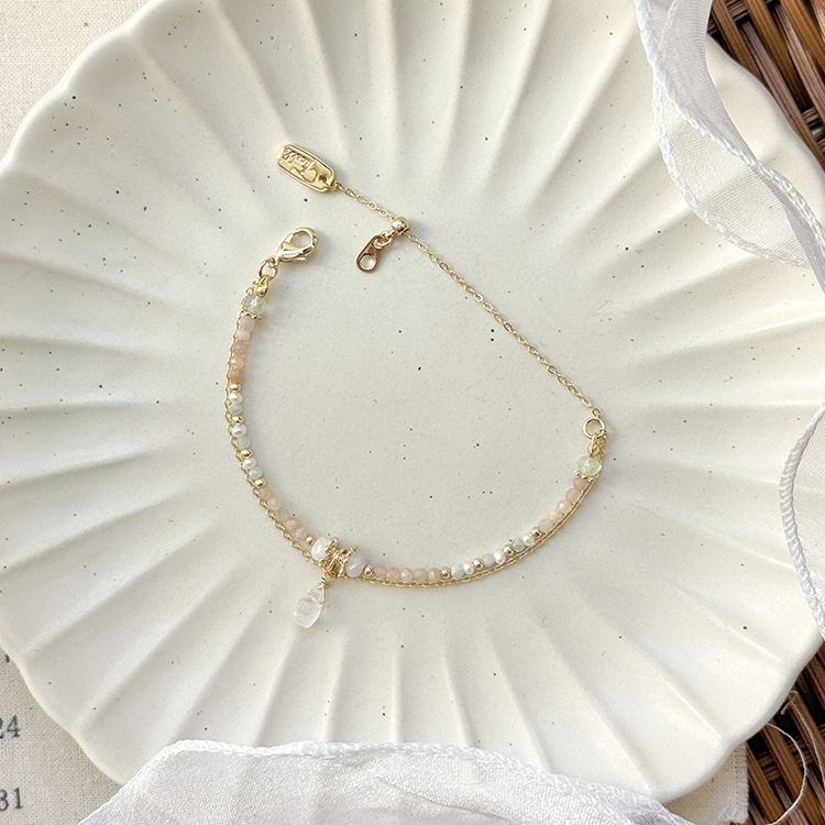 生日花 • 壹月柒 • 盧李梅 – 月光太陽石 – 手鍊