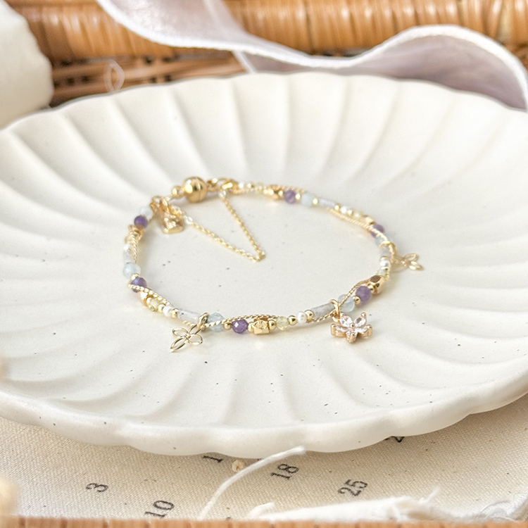 生日花 • 貳月貳拾 • 大琉璃草 – 紫水晶 – 手鍊