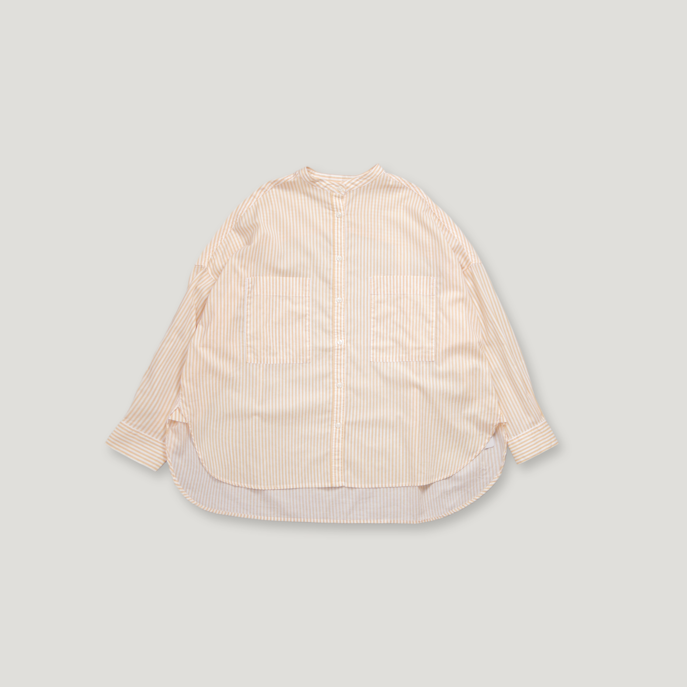 J.P.L. 立領口袋豎紋襯衫╭ 2色 ╮