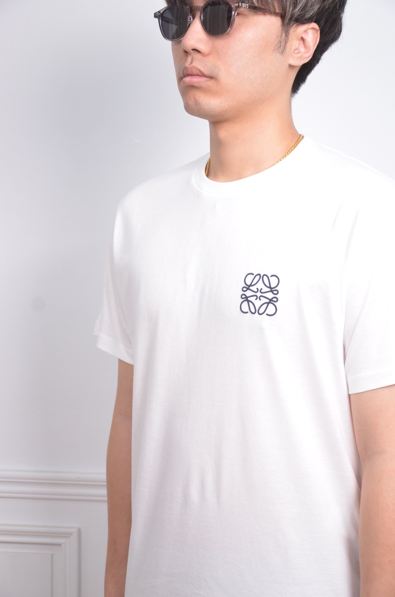 Loewe 刺繡LOGO短袖上衣-白【H526Y22X75-2100】