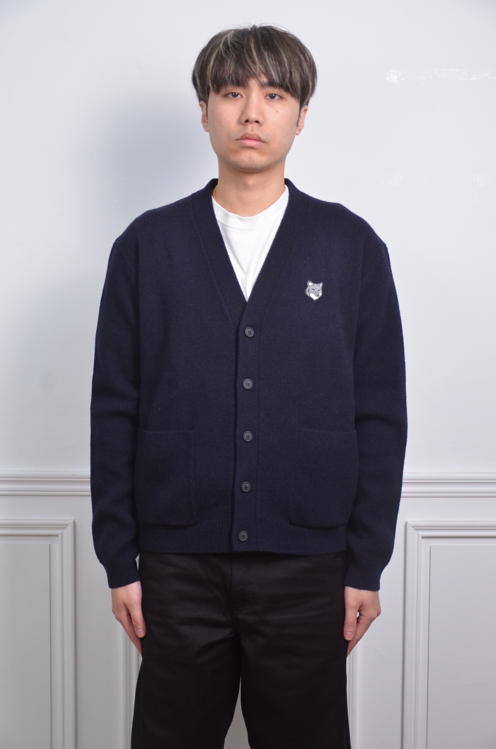 Maison Kitsune 針織V領羊毛外套 兩色【PM00510KT1180】