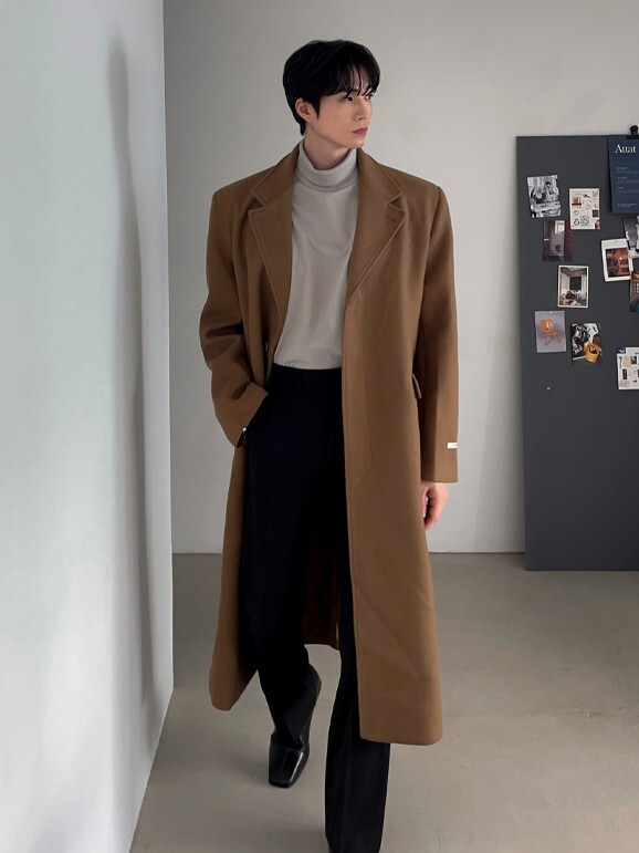 Pinter Moment 隱扣藏長版大衣外套