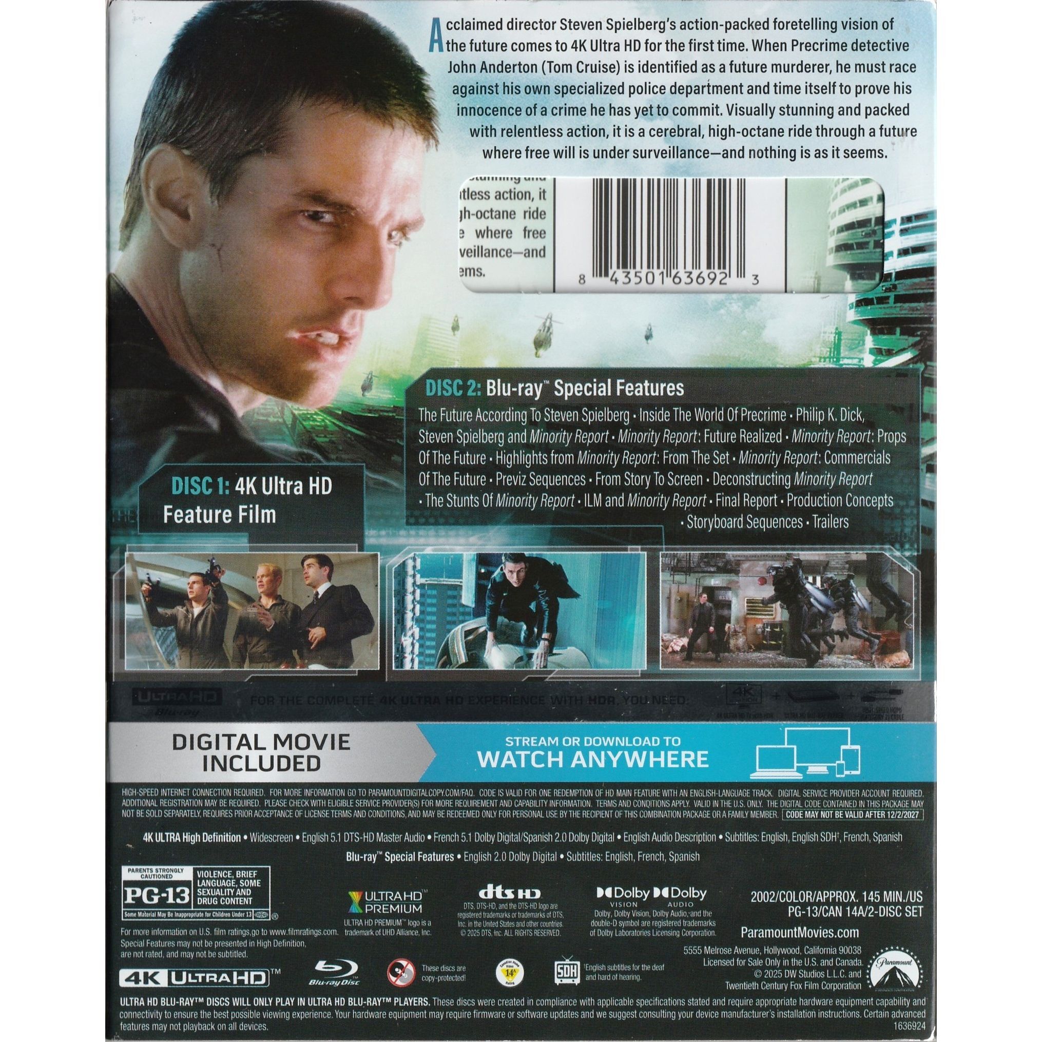 未來報告 (2002) (4K Ultra HD) (美國版) [無中文字幕]