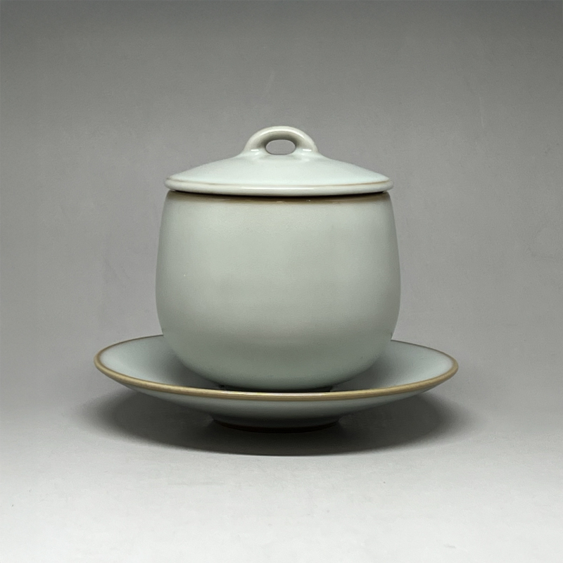 茶香自在】曉芳窯蔡曉芳大師不開片汝窯圓融蓋杯蓋碗早期作品