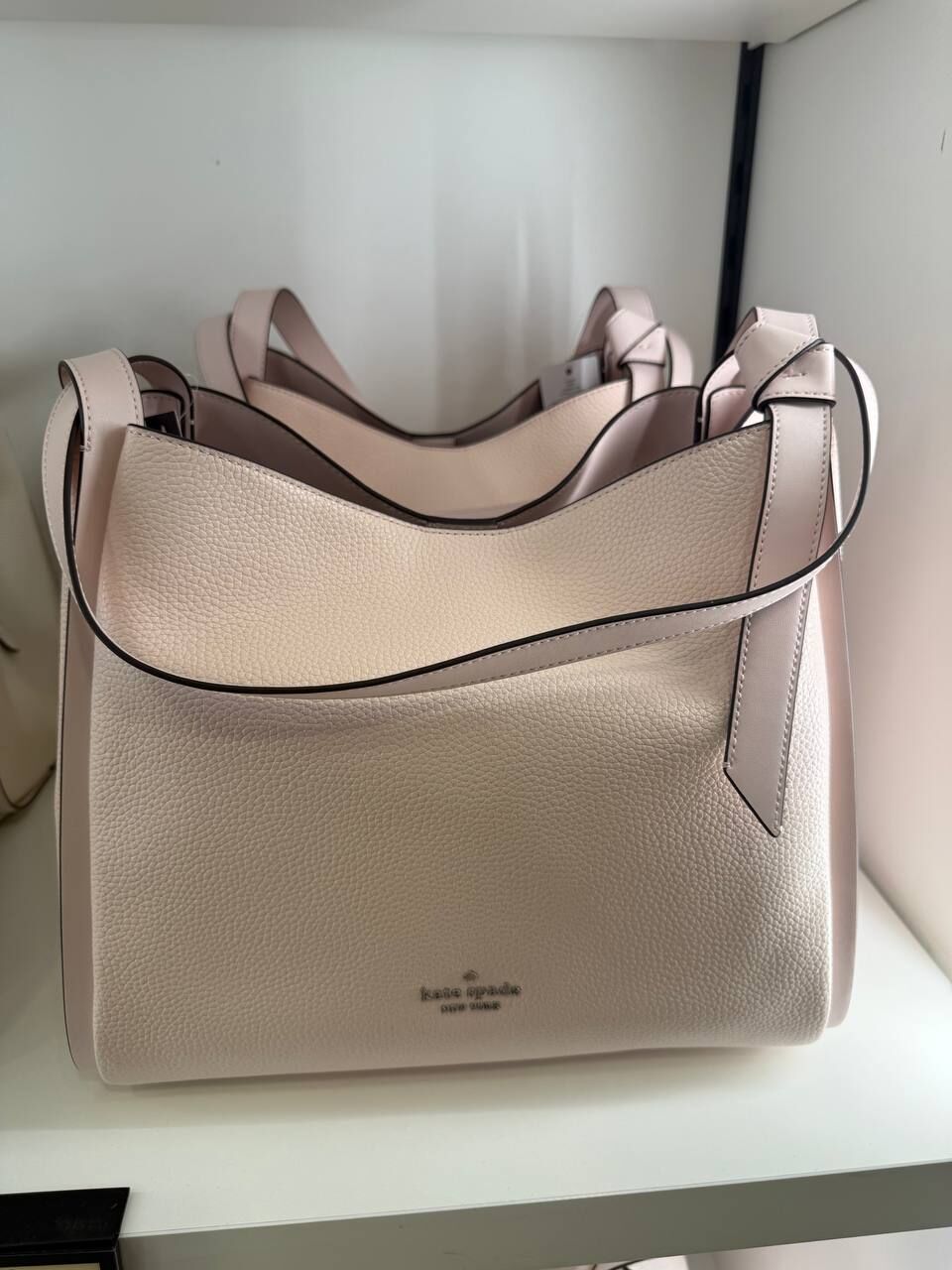 [U] KATE SPADE POWDERED S KM663 KNOTT LG CARRYALL PEBBLED LEATHER, 196021712197 (UK88)