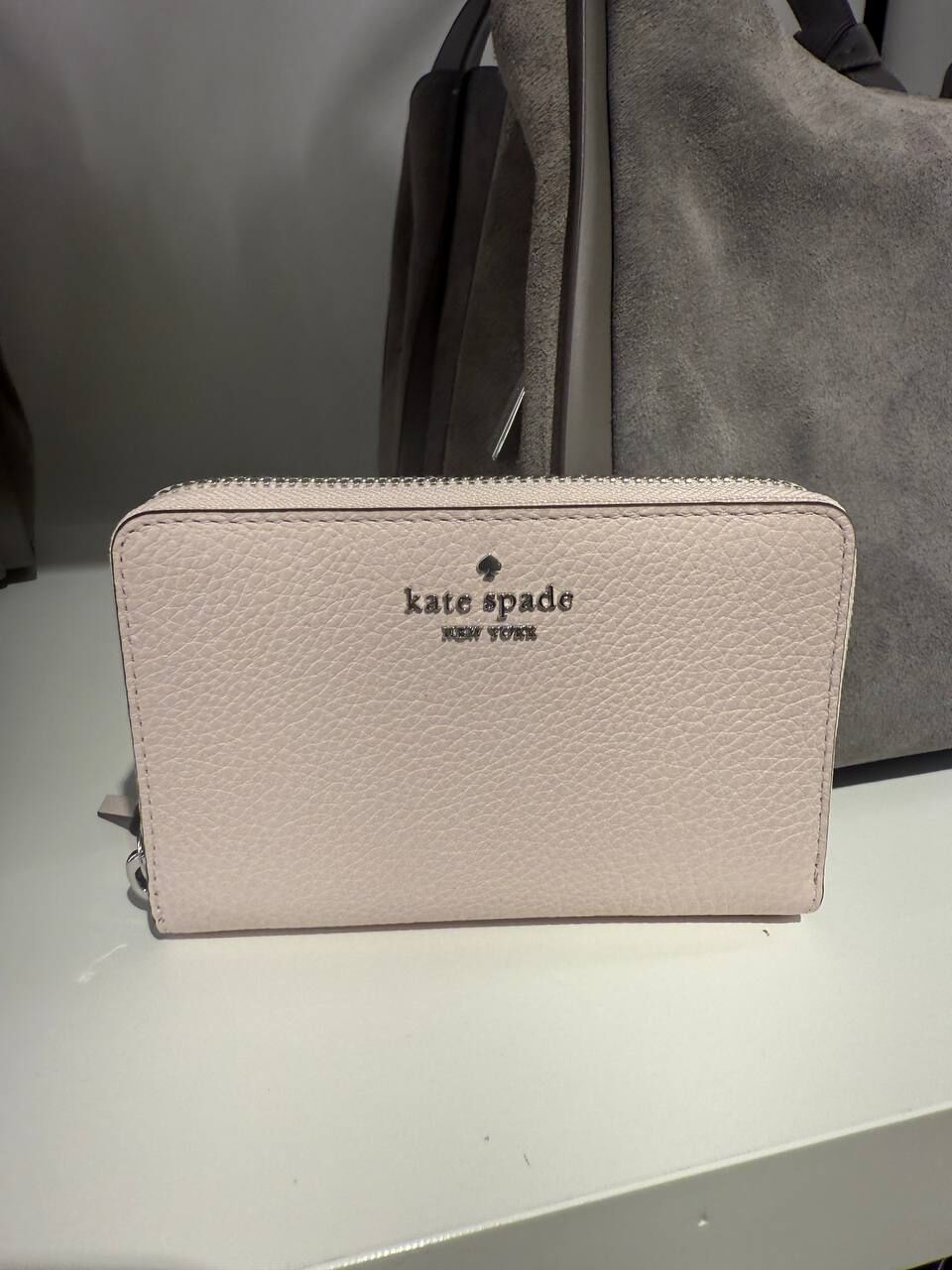 [U] KATE SPADE POWDERED S KN730 KNOTT MED WALLET PEBBLED LEATHER, 196021714047 (UK94)