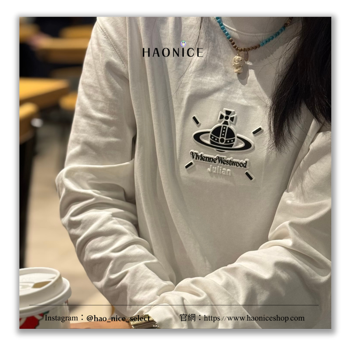 【HAO NICE】英國潮🇬🇧Vivienne Westwood 西太后🪐👑️經典大土星logo 立體壓紋 長袖 長T 大學T