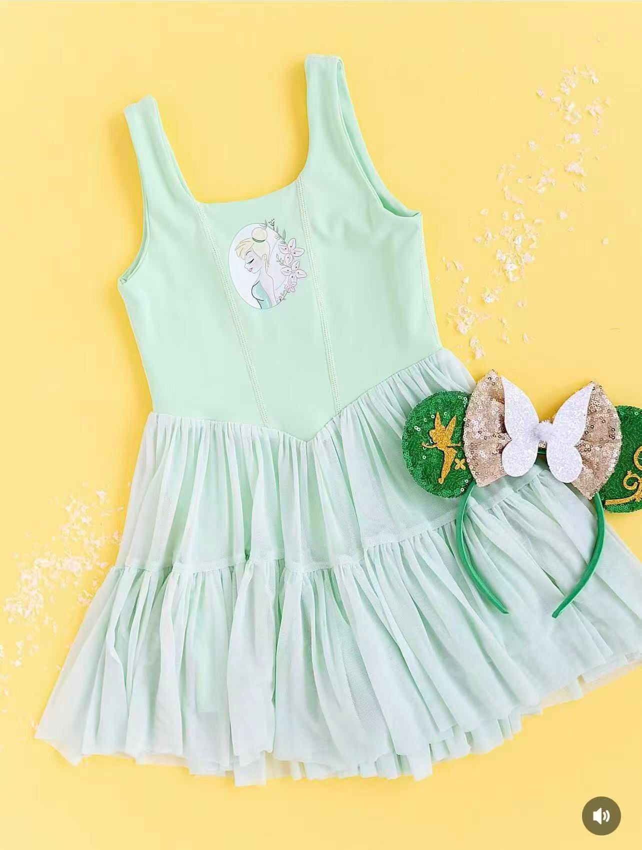 日單 Disney princess夏日背心泳衣套裝