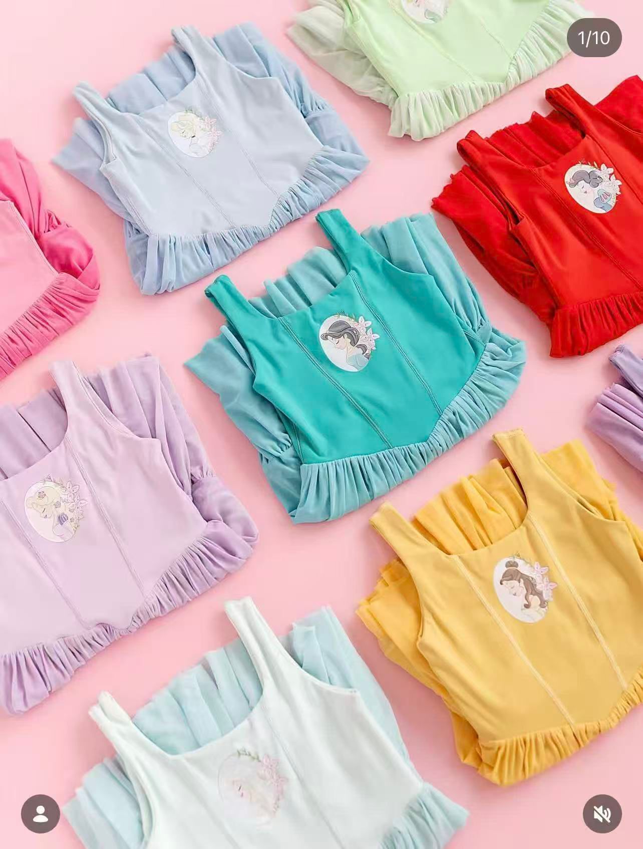 日單 Disney princess夏日背心泳衣套裝