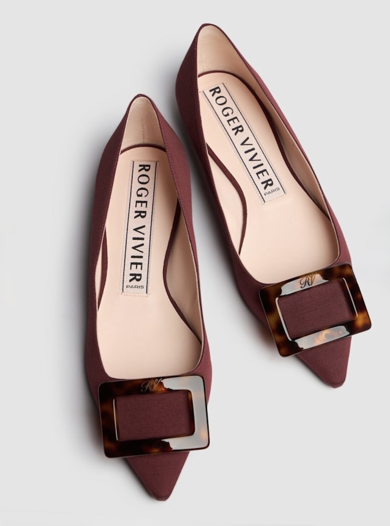 Roger Vivier gommettine flats Burgandy