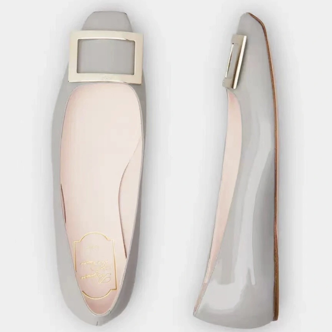 Roger Vivier trompette flats grey