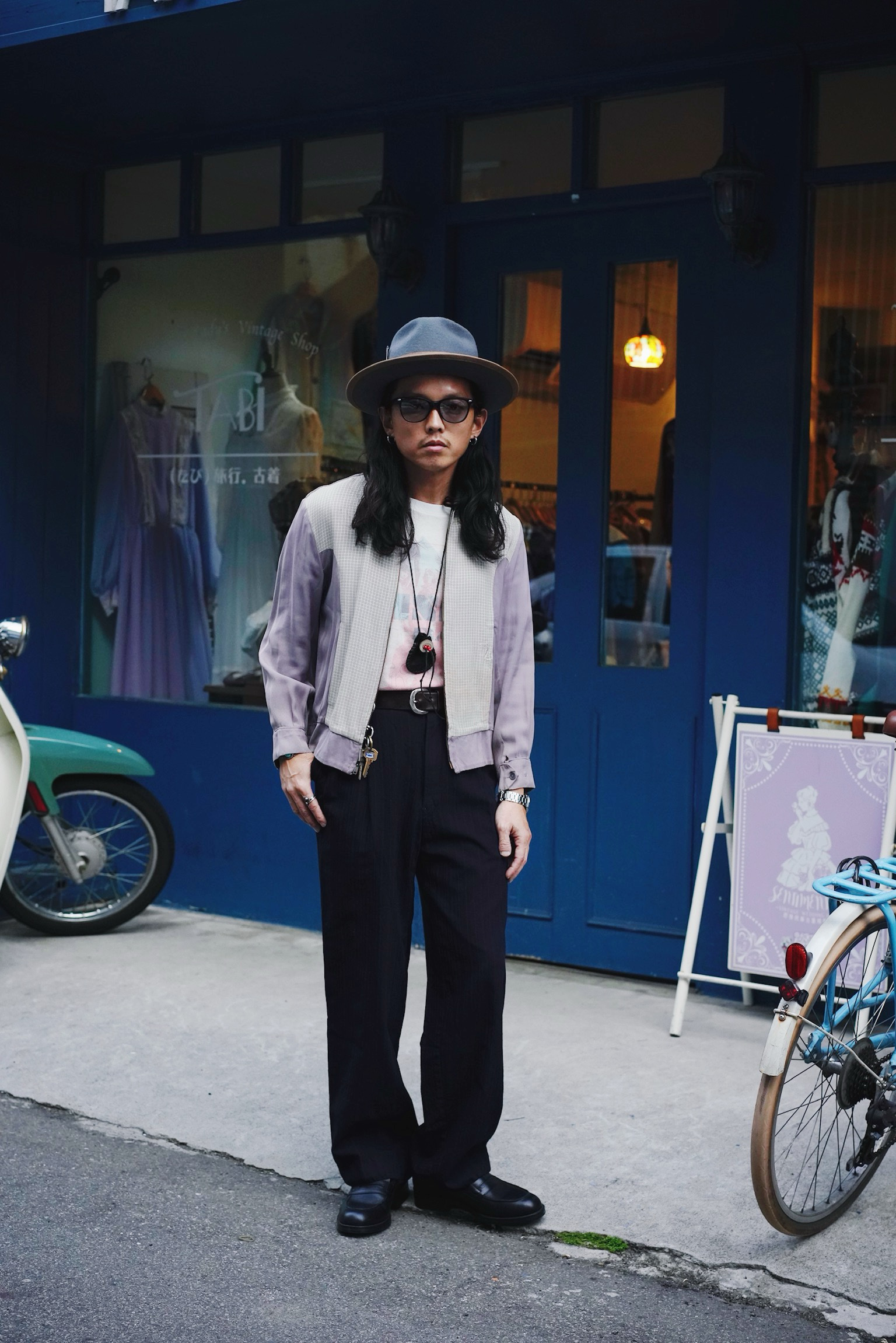 50s Gabardine Rockabilly 2-Tone Jacket / 1950 年代 美國鄉村搖滾風格 雙色軋別丁外套