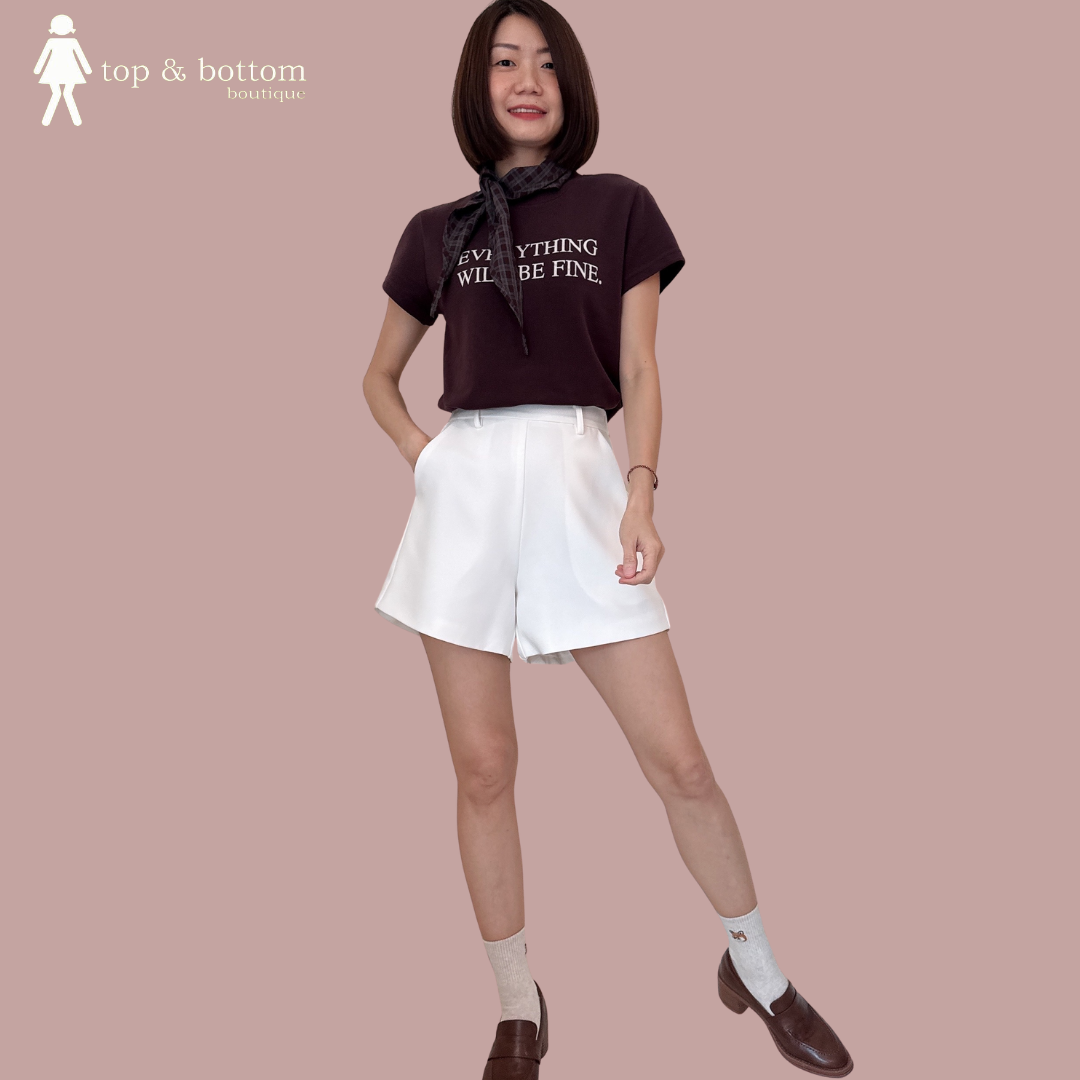 SHORT SLEEVE WORDING CROP TEE