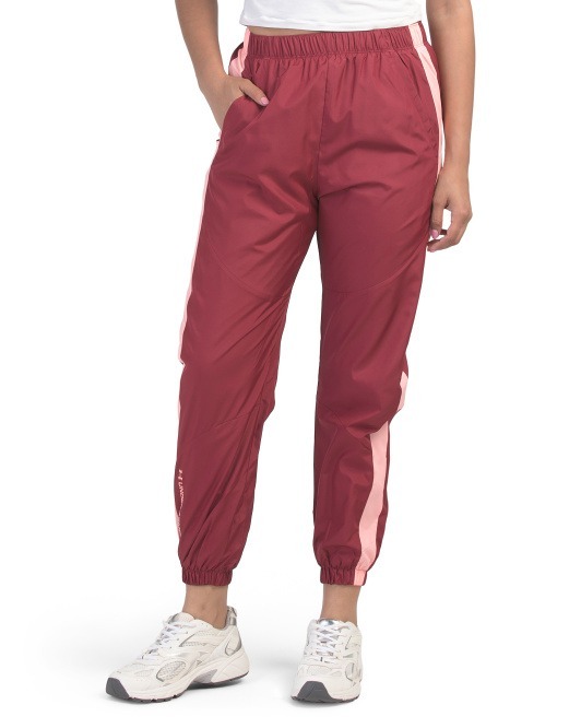 【預購】Q010306 UNDER ARMOUR 女性黑玫瑰色拉許梭織褲