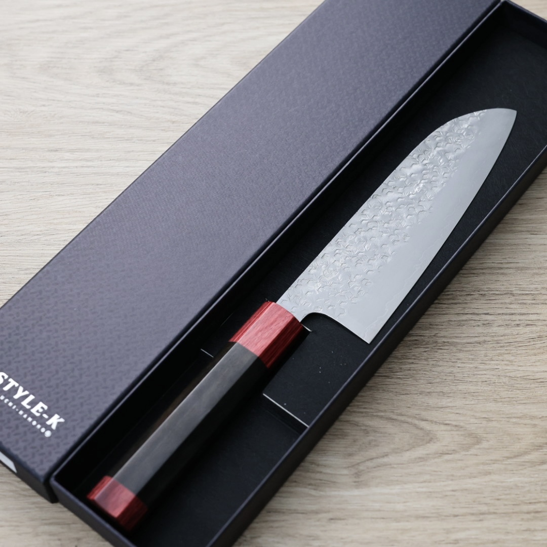 黑崎真 火炎 三德刀 170mm 無芯鋼 大馬士革