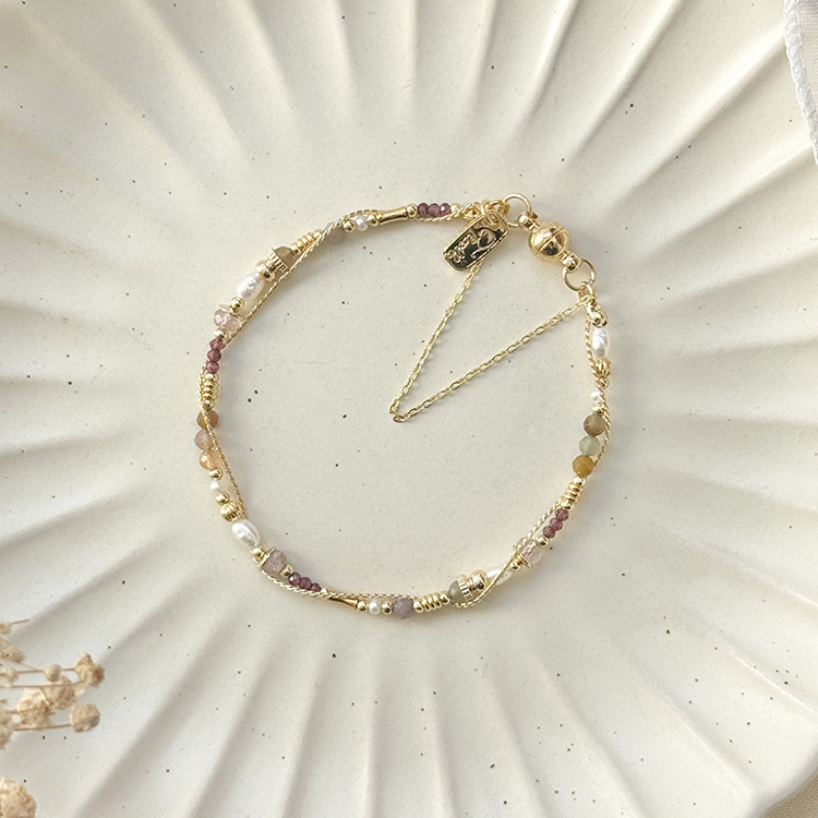 生日花 • 玖月伍 • 野蘑菇 – 瑪瑙草莓晶 – 手鍊